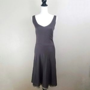 Jigsaw Corron Plunging Neckline Brown Dress